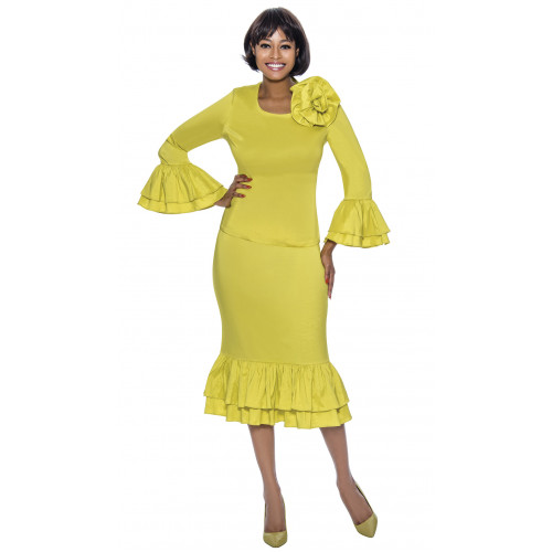 Terramina 7983 Yellow Women Suits and Dresses